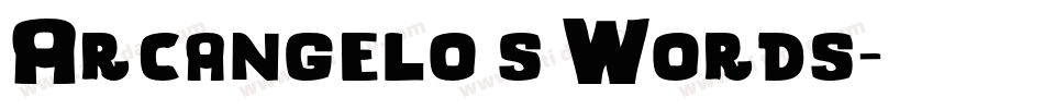 Arcangelo s Words字体转换